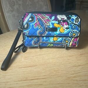 Vera Bradley Disney Mickey Paisley Celebration Wallet/Crossbody